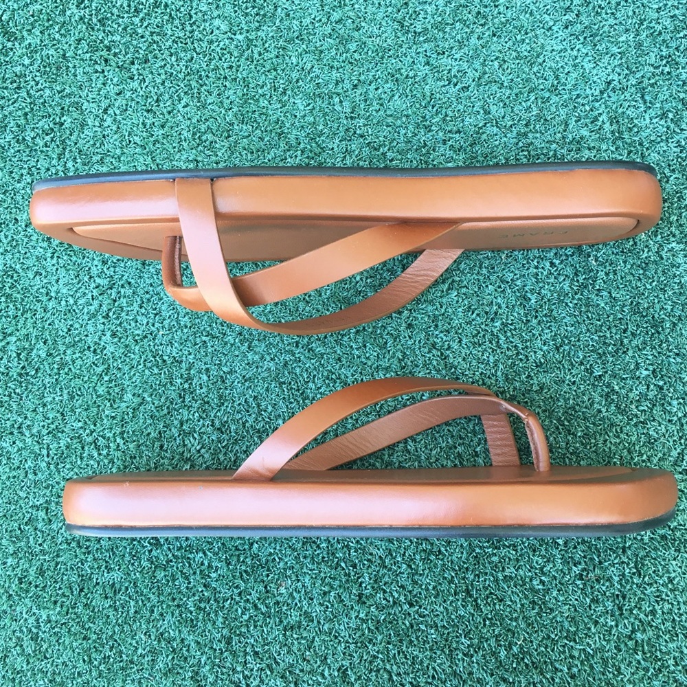 New Frame Denim Le Montauk Sandal Leather Tobacco Tan 38 - Picture 10 of 13